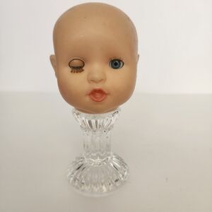 Handmade By Me Doll Head Doll Art Table Decor